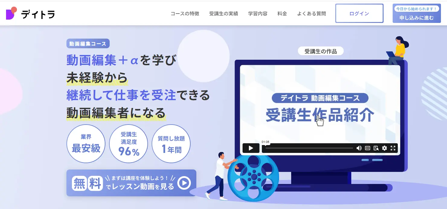 デイトラ動画編集コースの公式画像