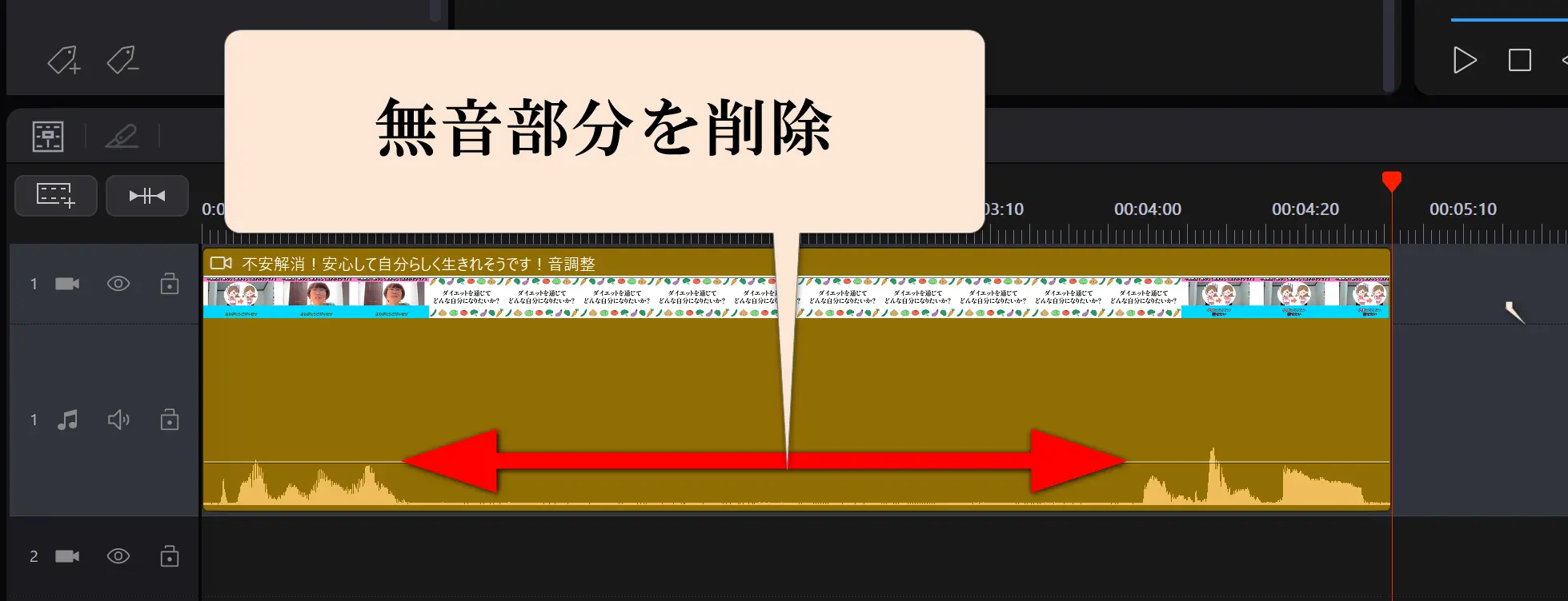 PowerDirectorの編集画面