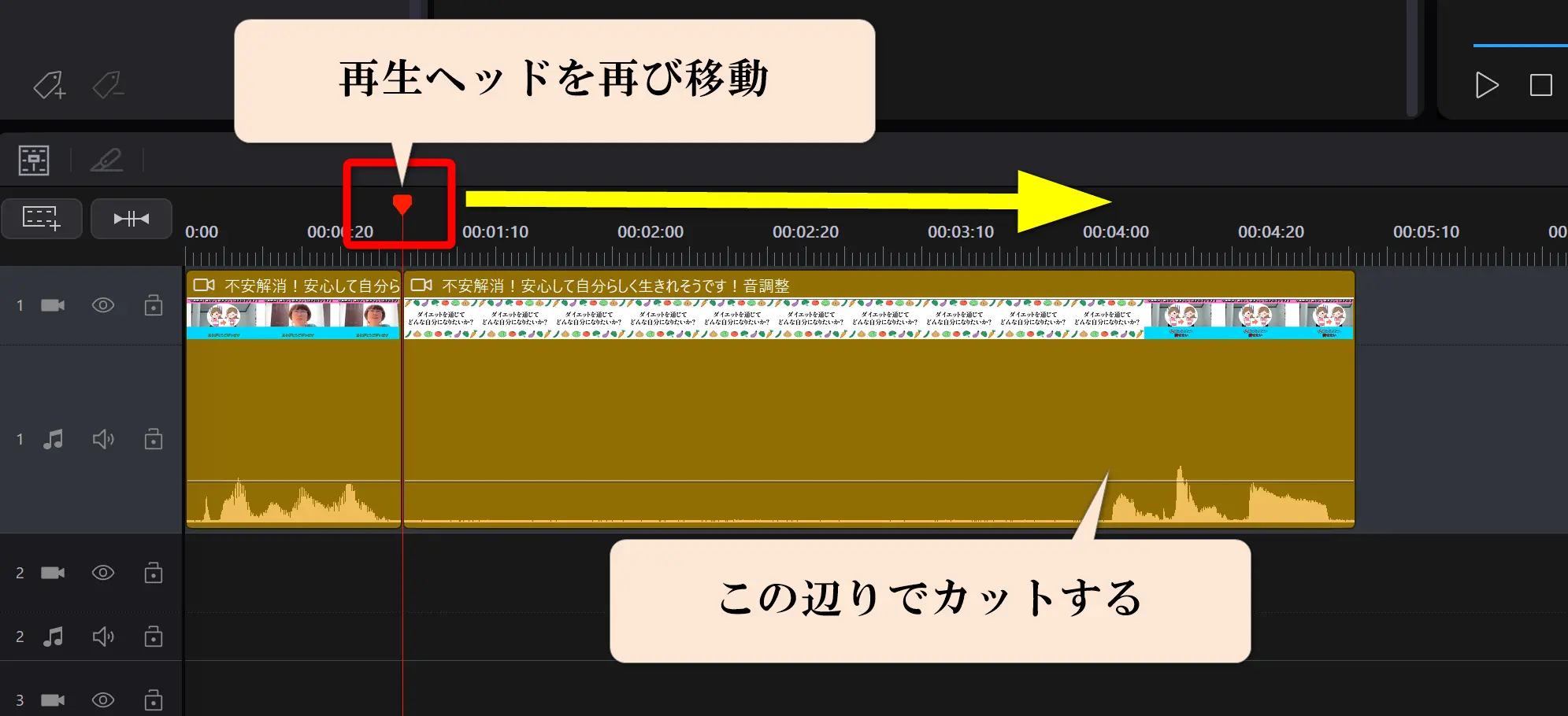 PowerDirectorの編集画面