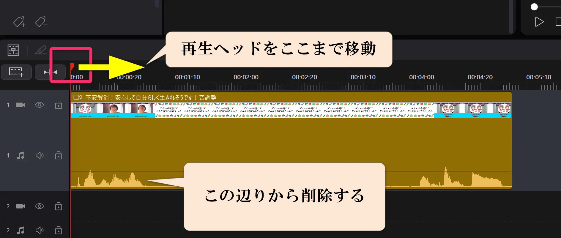 PowerDirectorの編集画面